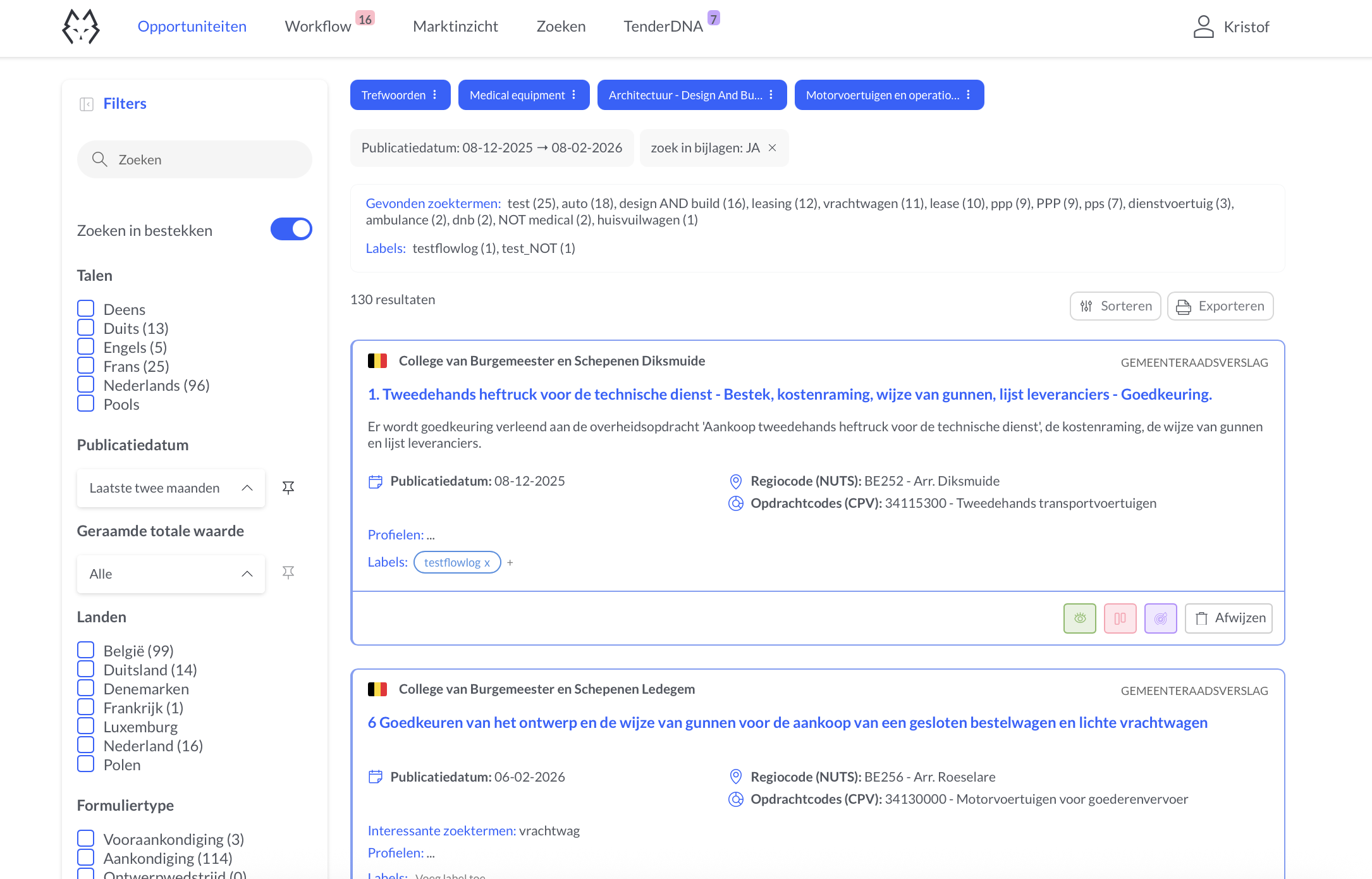 TenderDNA — sélection quotidienne d'appels d'offres pertinents
